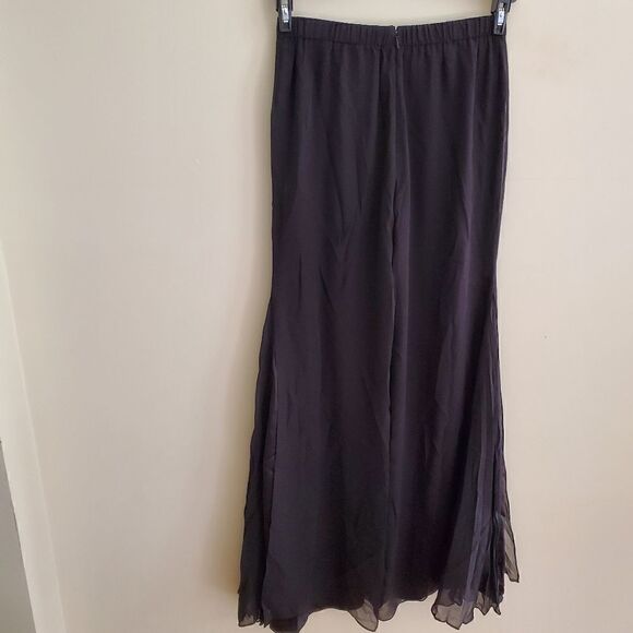 St. John Evening Georgette Silk Flare Pants Size 2 - Picture 3 of 12
